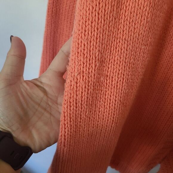 Soft Surroundings Crocheted Back‎ Single Button Coral Cardigan sz XL - Picture 5 of 6